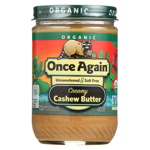 Once Again Cashew Butter - Organic - Creamy - 16 Oz - Case Of 12