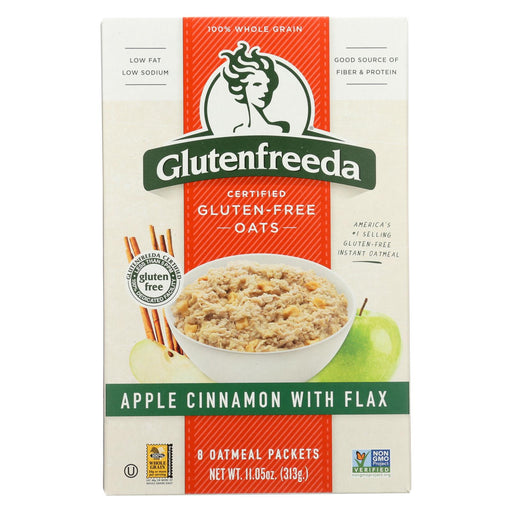 Gluten Freeda Instant Oatmeal - Apple - Case Of 8 - 10.5 Oz.