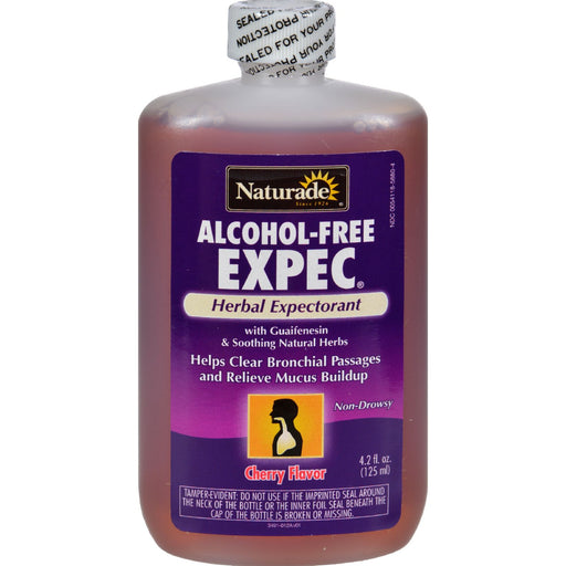 Naturade Alcohol-free Herbal Expectorant - Natural Cherry Flavor - 4.2 Oz