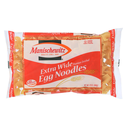 Manischewitz Extra Wide Egg Noodles - Case Of 12 - 12 Oz.