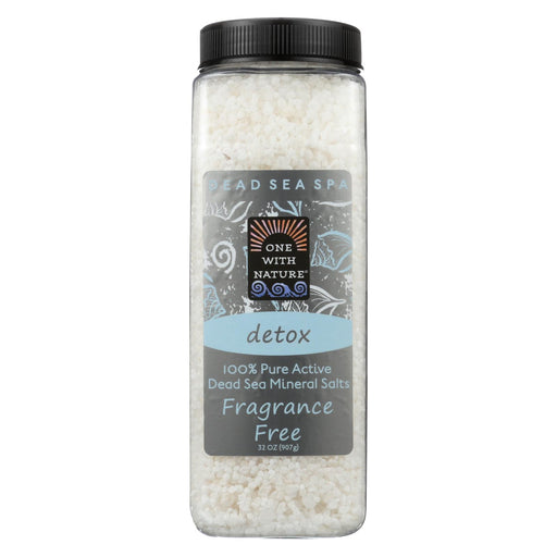 One With Nature Bath Salts - Dead Sea Mineral - Fragrance Free - 32 Oz