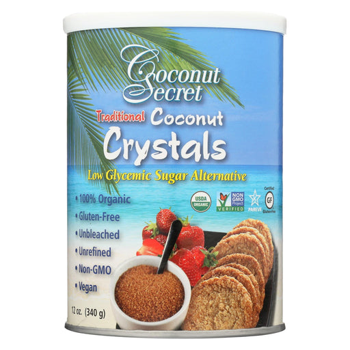 Coconut Secret Raw Crystals - Coconut - Case Of 12 - 12 Oz.