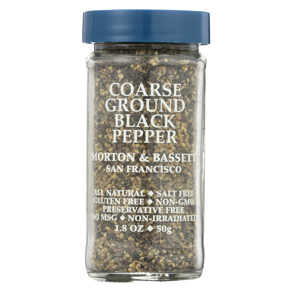 Morton And Bassett - Seasoning - Course Ground Black Pepper - Case Of 3 - 2.1 Oz.