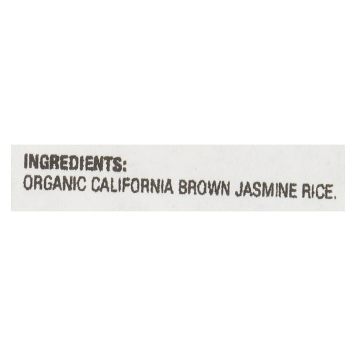 Lundberg Family Farms Organic California Brown Jasmine Rice - Case Of 25 - 1 Lb.