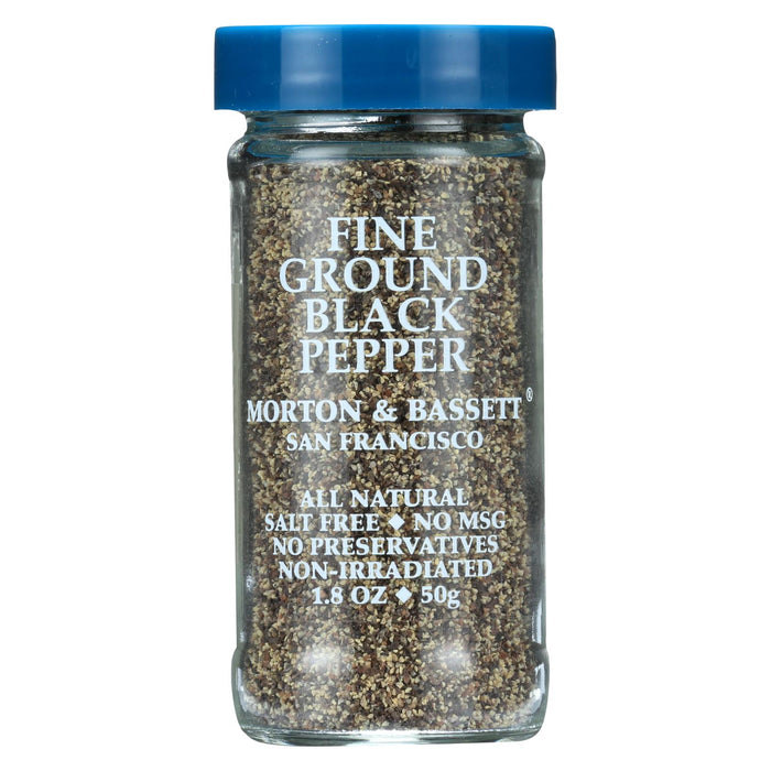 Morton And Bassett Seasoning - Pepper - Fine Ground - Black - 2 Oz - Case Of 3