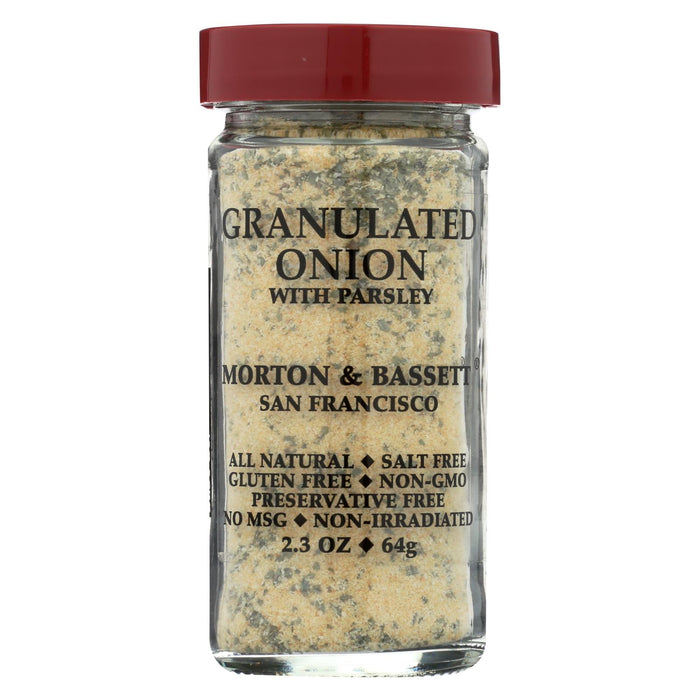 Morton And Bassett Seasoning - Onion With Parsley - Granulated - 2.3 Oz - Case Of 3