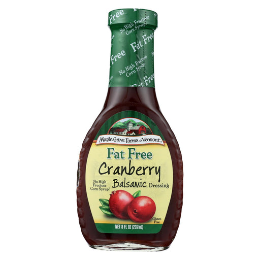 Maple Grove Farms Fat Free Cranberry Balsamic Salad Dressing - Case Of 12 - 8 Oz.