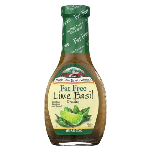 Maple Grove Farms Fat Free Lime Basil Dressing - Case Of 12 - 8 Oz.