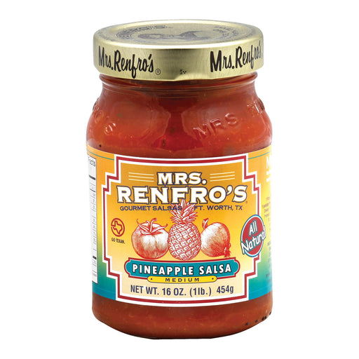 Mrs. Renfro's Salsa - Pineapple - Case Of 6 - 16 Oz