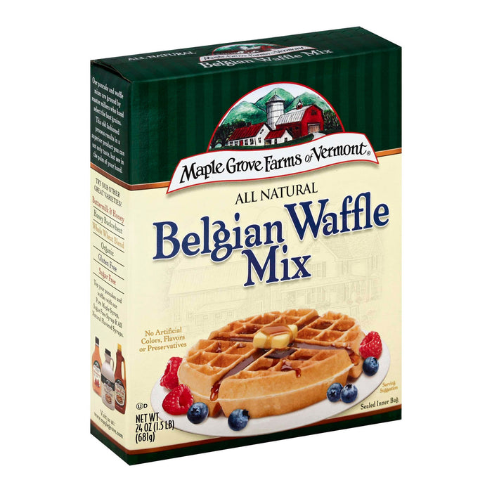Maple Grove Farms All Natural Belgian Waffle Mix - Case Of 6 - 24 Oz.