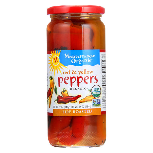 Mediterranean Organic Peppers - Organic - Fire Roasted - Red And Yellow - 16 Oz - Case Of 12