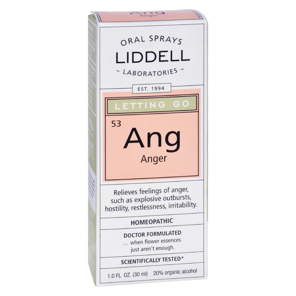Liddell Homeopathic Letting Go Ang Anger Spray - 1 Fl Oz