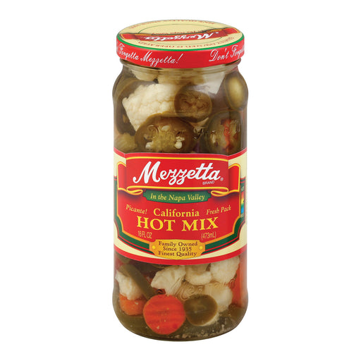 Mezzetta California Hot Mix Vegetables - Case Of 6 - 16 Oz.