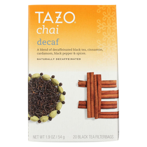 Tazo Tea Spiced Black Tea - Decaffeinated Tazo Chai - Case Of 6 - 20 Bag