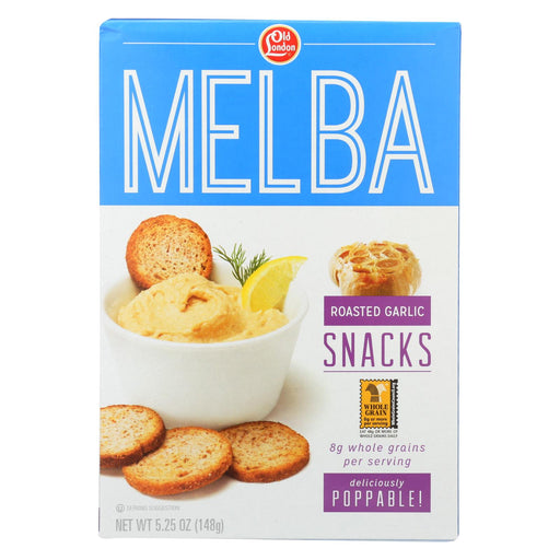 Old London Melba Snack - Garlic - Case Of 12 - 5.25 Oz.
