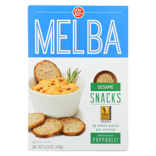 Old London Melba Snacks - Sesame - Case Of 12 - 5.25 Oz.