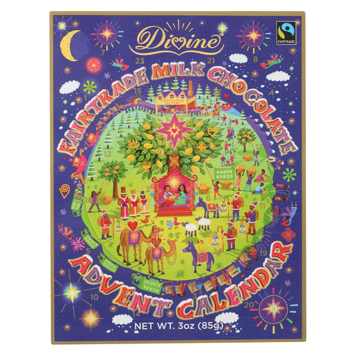 Divine Advent Calendar - Fair Trade Milk Chocolate - Case Of 24 - 3 Oz.