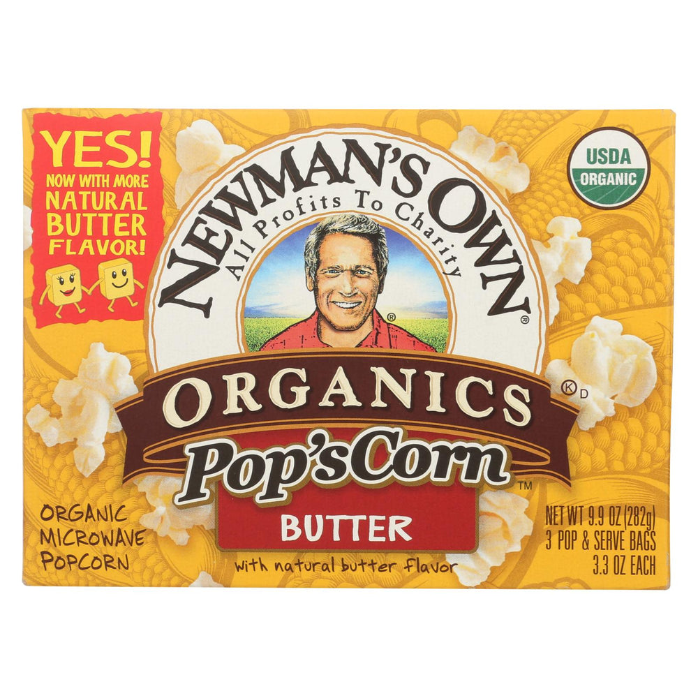 Newman's Own Organics Butter - Popcorn - Case Of 12 - 3.3 Oz.