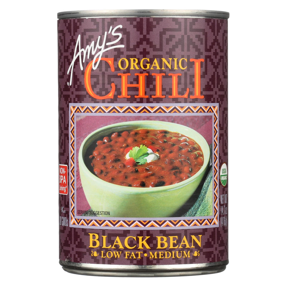 Amy's Organic Medium Black Bean Chili - Case Of 12 - 14.7 Oz