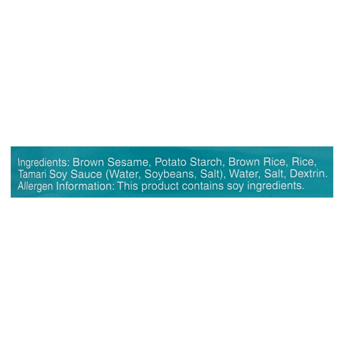 San - J Brown Rice Crackers - Sesame - Case Of 12 - 3.7 Oz.