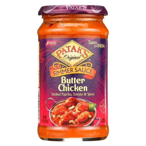 Pataks Simmer Sauce - Butter Chicken Curry - Mild - 15 Oz - Case Of 6