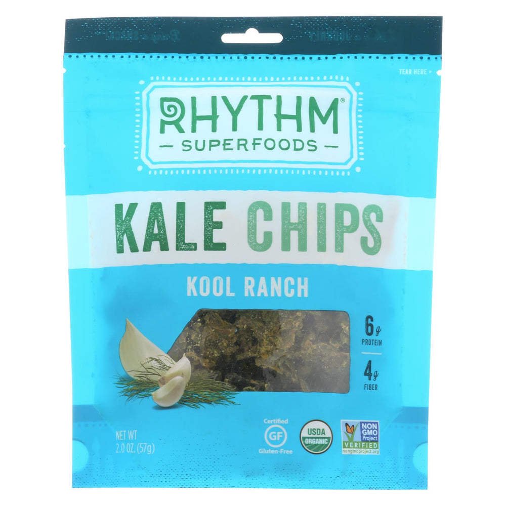 Rhythm Superfoods Kale Chips - Kool Ranch - Case Of 12 - 2 Oz.