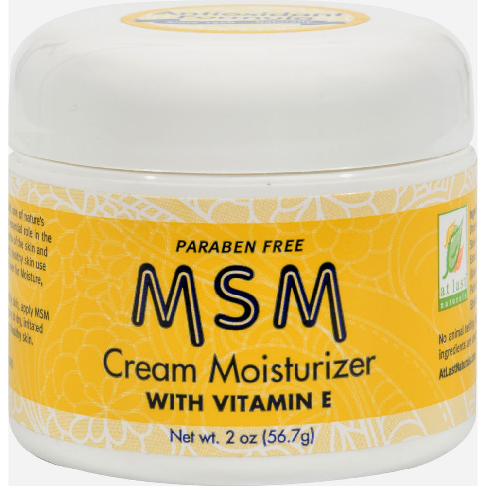At Last Naturals Msm Moisturizer Cream With Vitamin E - 2 Oz.