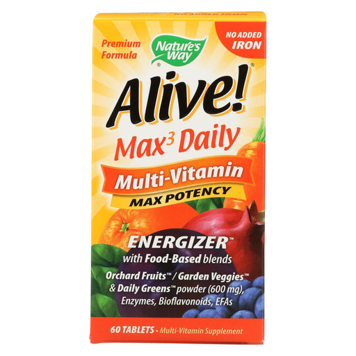 Nature's Way Alive Multi-vitamin No Iron Added - 60 Tablets