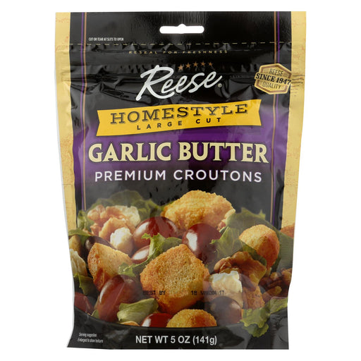 Reese Croutons Homestyle Garlic Butter - - Case Of 12 - 5 Oz.