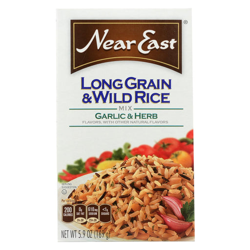 Near East Long Grain & Wild Rice - Garlic - Case Of 12 - 5.9 Oz