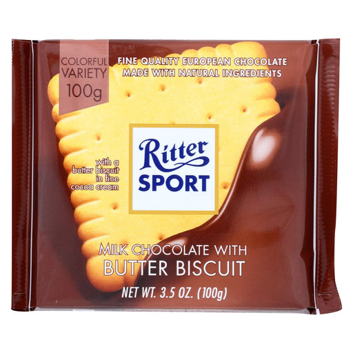 Ritter Sport Chocolate Bar - Milk Chocolate - Butter Biscuit - 3.5 Oz Bars - Case Of 11