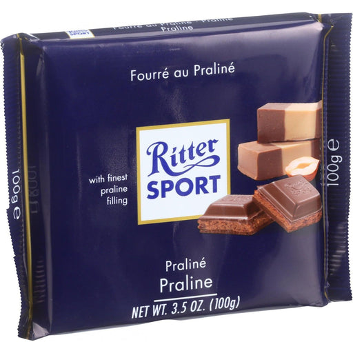Ritter Sport Chocolate Bar - Milk Chocolate - Praline Filling - 3.5 Oz Bars - Case Of 13