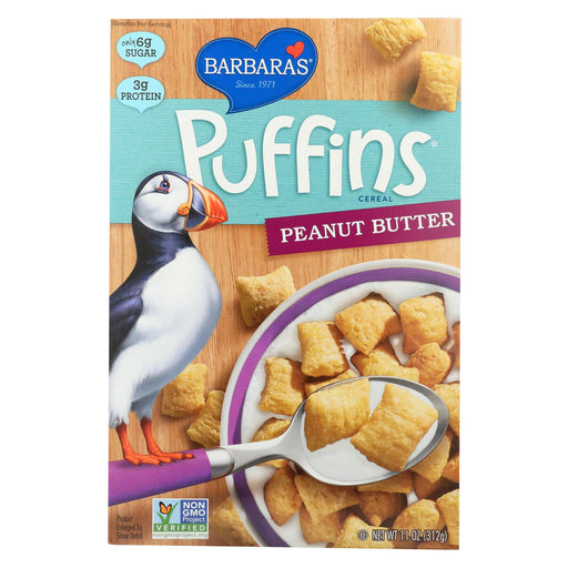 Barbara's Bakery Puffins Cereal - Peanut Butter - Case Of 12 - 11 Oz.