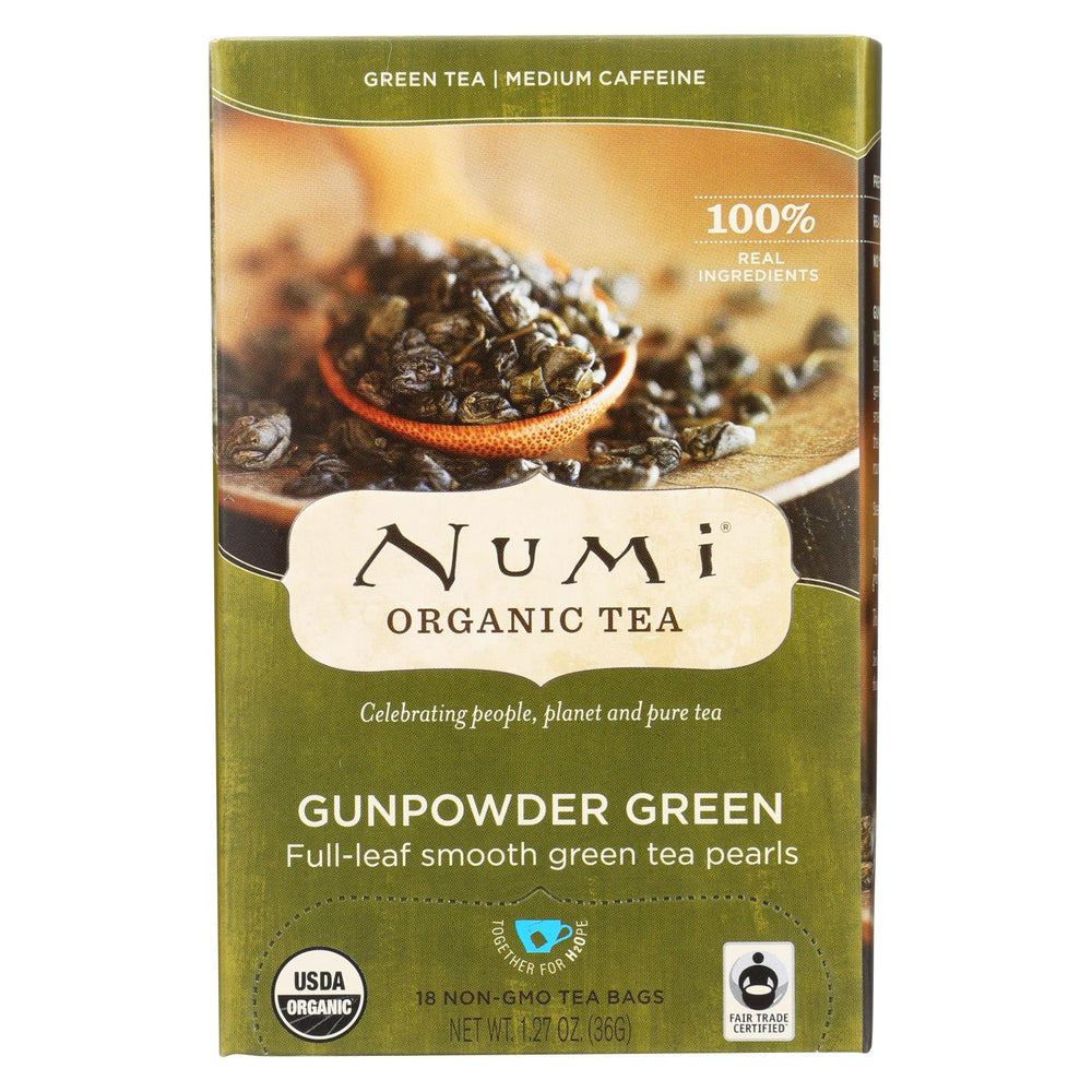 Numi Gunpowder Green Tea - 18 Tea Bags - Case Of 6