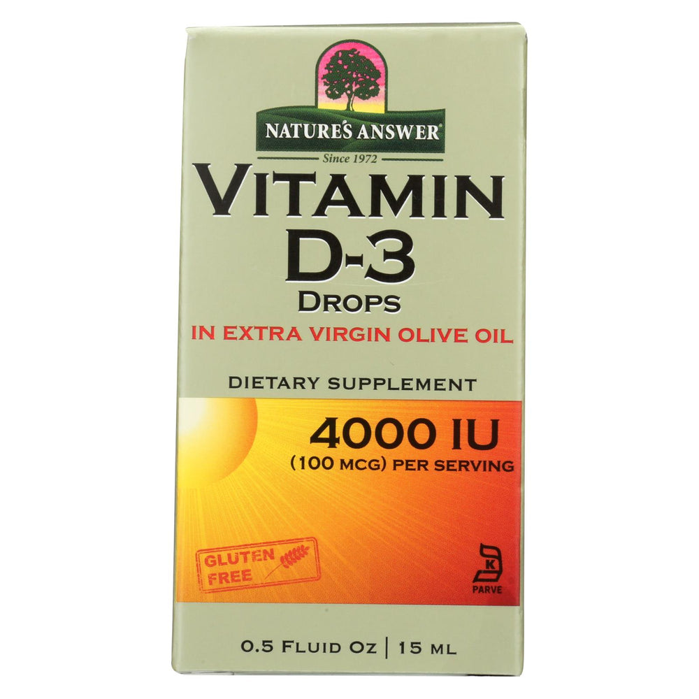 Nature's Answer Vitamin D-3 Drops - 4000 Iu - 0.5 Fl Oz