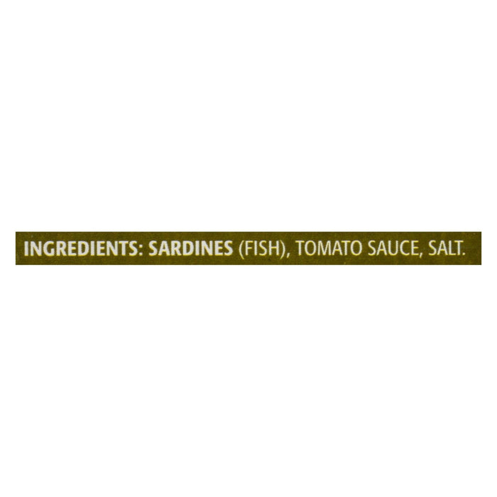 Season Brand Sardines - Skinless And Boneless - In Tomato Sauce - Salt Added - 4.375 Oz - Case Of 12