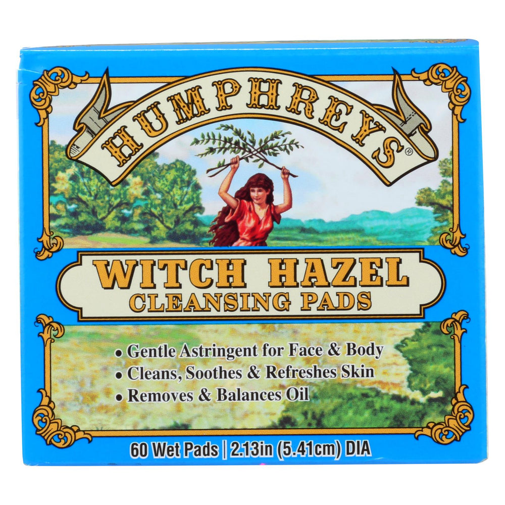 Humphrey's Homeopathic Remedy Witch Hazel Cleansing Pads - 60 Pads