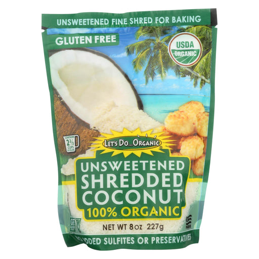 Let's Do Organics Organic Shredded - Coconut - Case Of 12 - 8 Oz.
