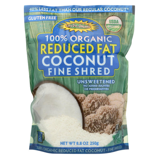 Let's Do Organics Organic Lite Shredded - Coconut - Case Of 12 - 8.8 Oz.