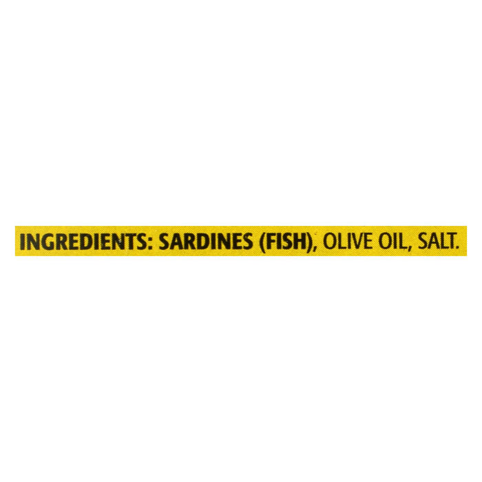 Season Brand Sardines In Pure Olive Oil - Salt Added - Case Of 12 - 4.375 Oz.