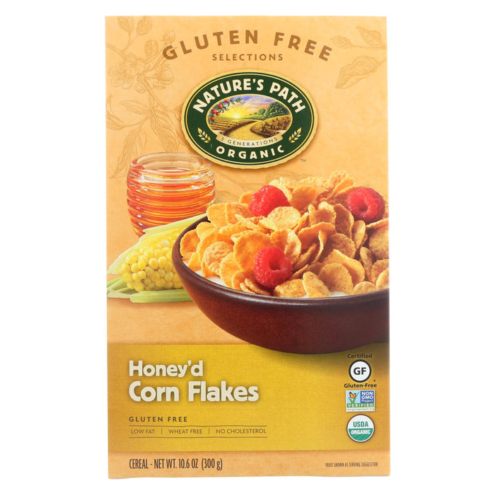 Nature's Path Organic Corn Flakes Cereal - Honey?d - Case Of 12 - 10.6 Oz.