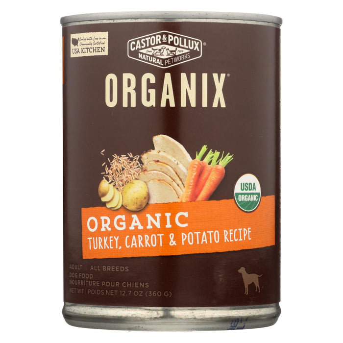 Castor And Pollux Organic Turkey Dog Food - Carrots And Potatoes - Case Of 12 - 12.7 Oz.