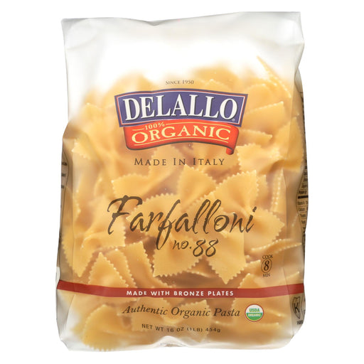 Delallo Organic Farfalloni Pasta - Case Of 16 - 1 Lb.