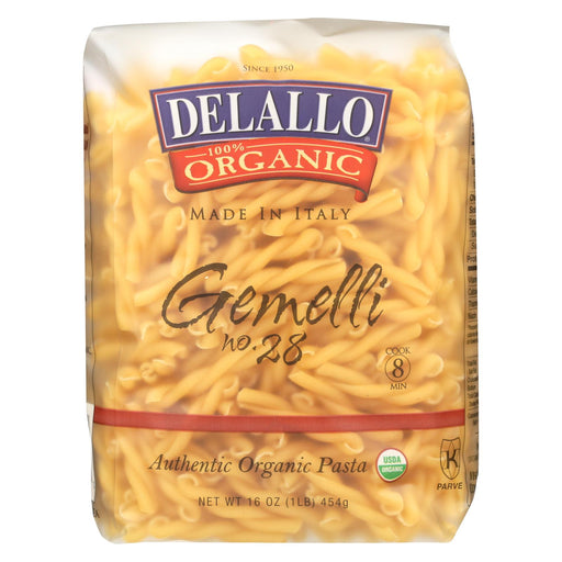 Delallo Organic Gemelli Pasta - Case Of 16 - 1 Lb.
