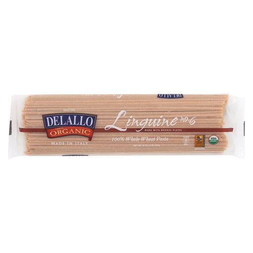 Delallo Organic Whole Wheat Linguine Pasta - Case Of 16 - 1 Lb.