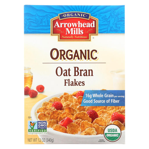 Arrowhead Mills Oat Bran Flake - Blend Cereal - Case Of 12 - 12 Oz.