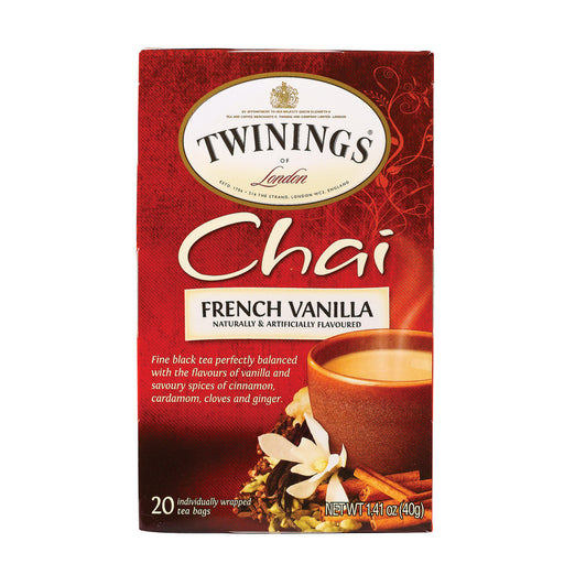 Twining's Tea Chai - French Vanilla - Case Of 6 - 20 Bags