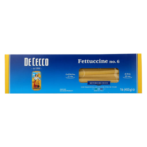 De Cecco Pasta Fettuccine Pasta - Case Of 20 - 16 Oz.