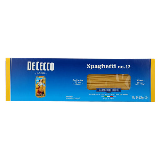 De Cecco Pasta Spaghetti Pasta - Case Of 20 - 16 Oz.