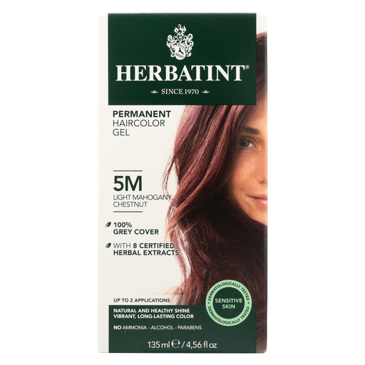 Herbatint Permanent Herbal Haircolour Gel 5m Light Mahogany Chestnut - 135 Ml